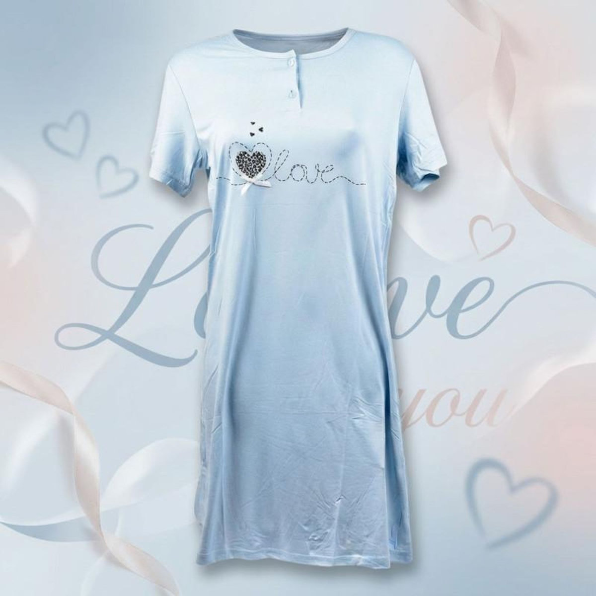 OZABI OZABI Chemise de Nuit Femme Microfibre LOVE Manches Courtes