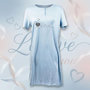 Voir la diapositive 3 : OZABI OZABI Chemise de Nuit Femme Microfibre LOVE Manches Courtes