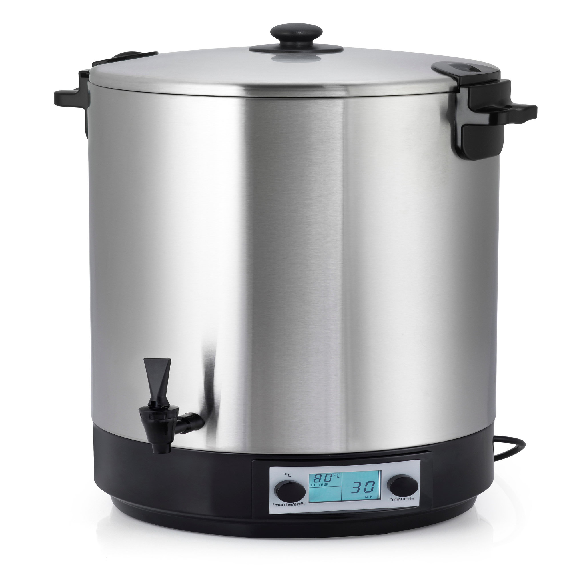Voir la diapositive 2 : NATURE & SAVEURS Stérilisateur de bocaux électrique cuve inox avec robinet et minuteur 45l 2500w - ns st45ina