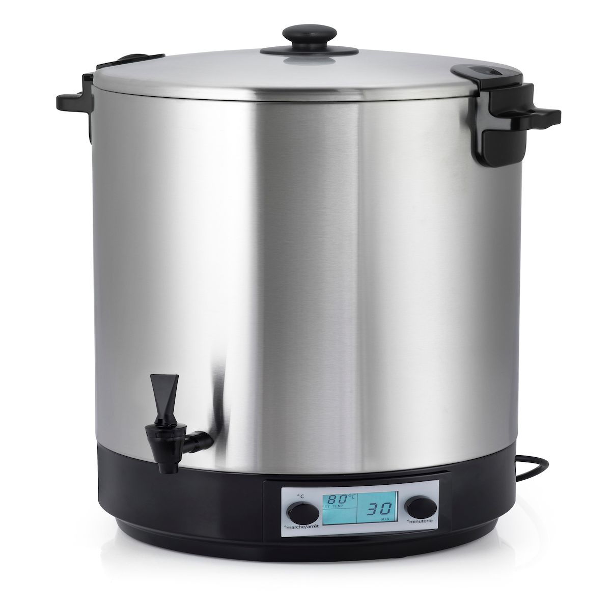 NATURE & SAVEURS Stérilisateur de bocaux électrique cuve inox avec robinet et minuteur 45l 2500w - ns st45ina