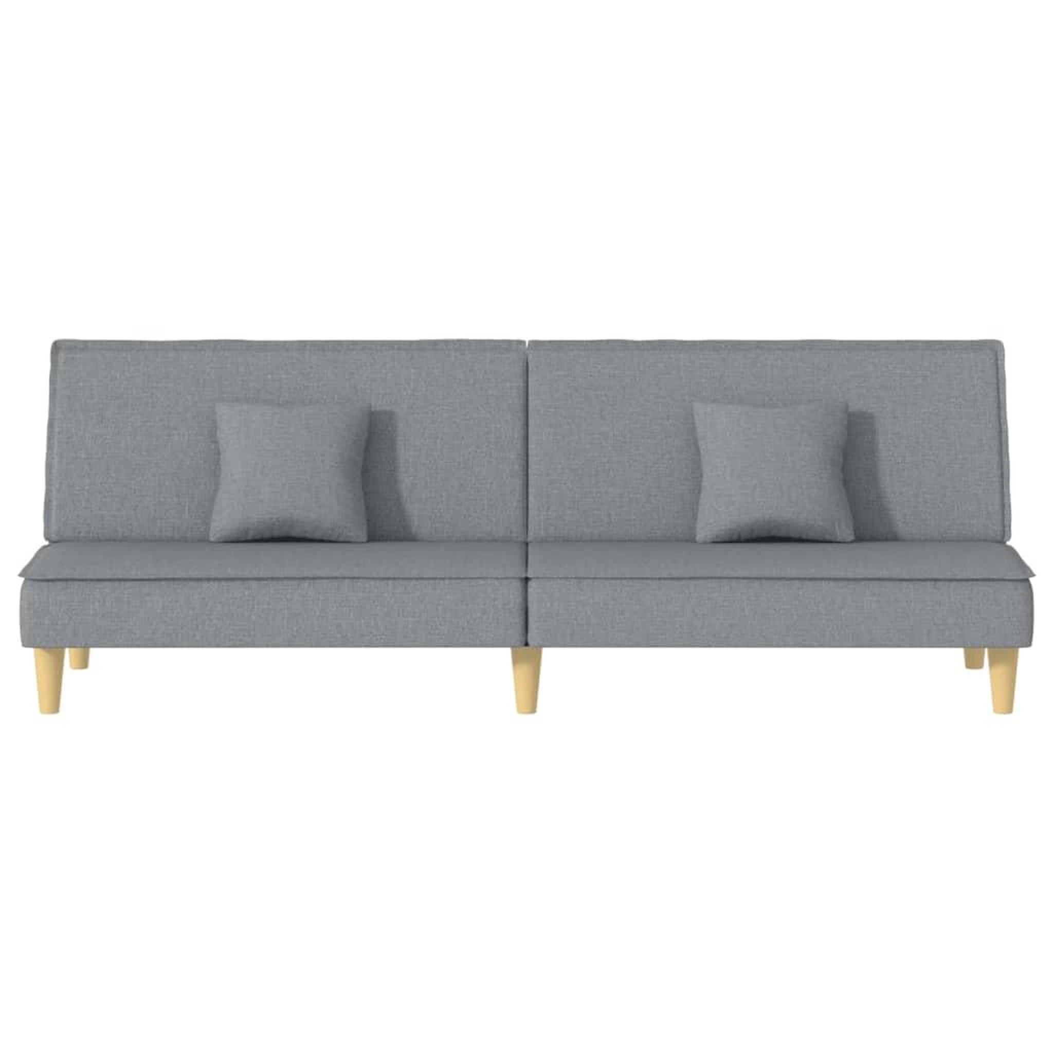Voir la diapositive 4 : VIDAXL Canape-lit a gris clair tissu