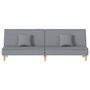 Voir la diapositive 4 : VIDAXL Canape-lit a gris clair tissu