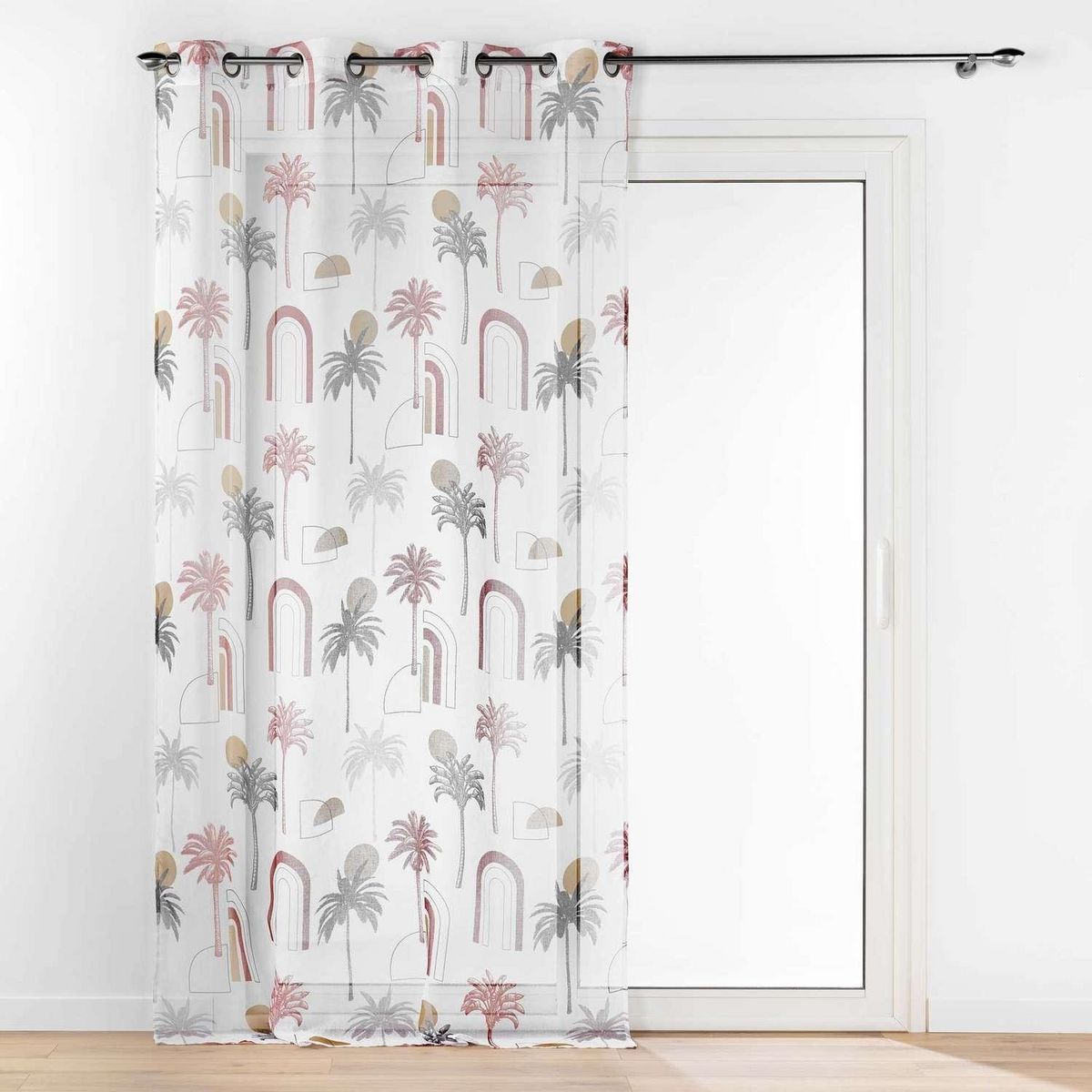 Douceur d'Intérieur Voilage à œillets ALACHUA - Voile sablé imprimé - 140 x 240 cm