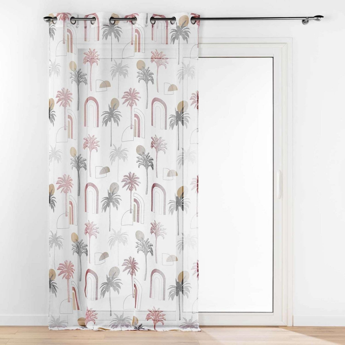 Douceur d'Intérieur Voilage à œillets ALACHUA - Voile sablé imprimé - 140 x 240 cm