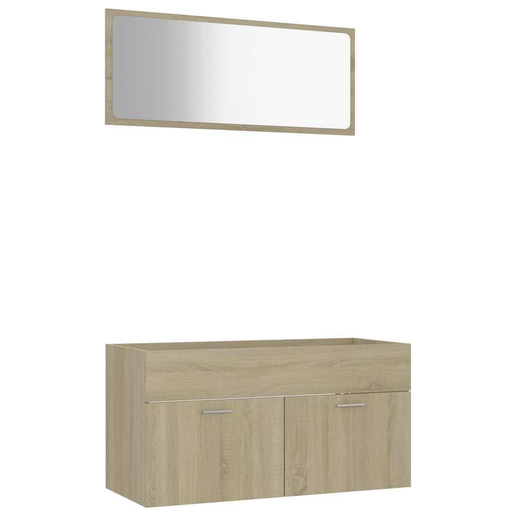 Voir la diapositive 2 : VIDAXL Ensemble de meubles de salle de bain 2 pcs chene sonoma