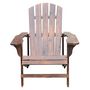 Voir la diapositive 5 : HOMCOM Fauteuil de jardin adirondack chaise longue chaise plage avec tabouret bois de sapin