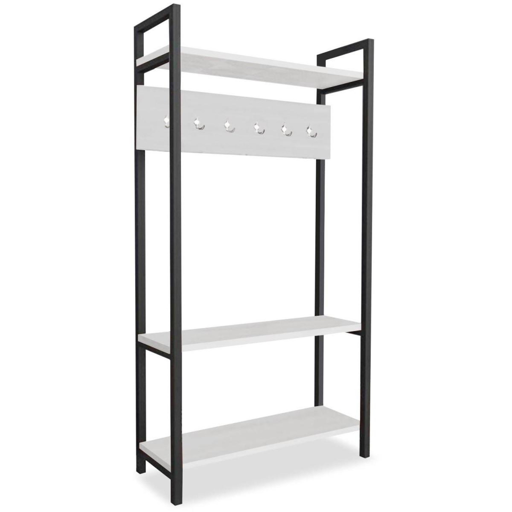 Voir la diapositive 1 : Paris Prix Meuble d'Entrée Vestiaire  Sicaret  180cm Blanc Mat