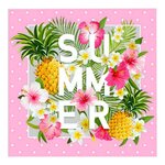 Paris Prix Lot de 20 Serviettes en Papier  Summer Coloré  33x33cm Rose