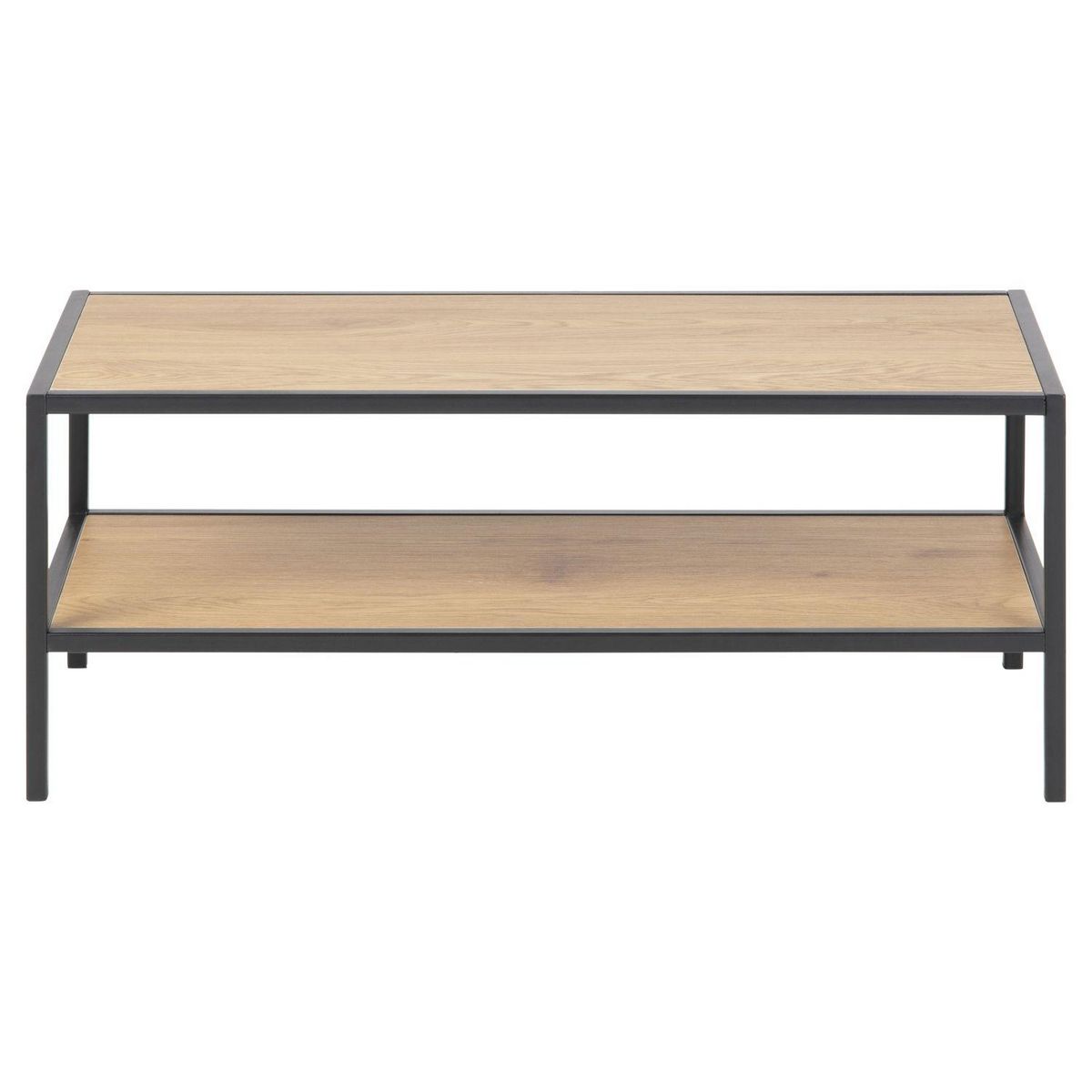 TOILINUX Meuble à chaussures ajouré 2 niveaux en MDF et Métal - Noir et Beige