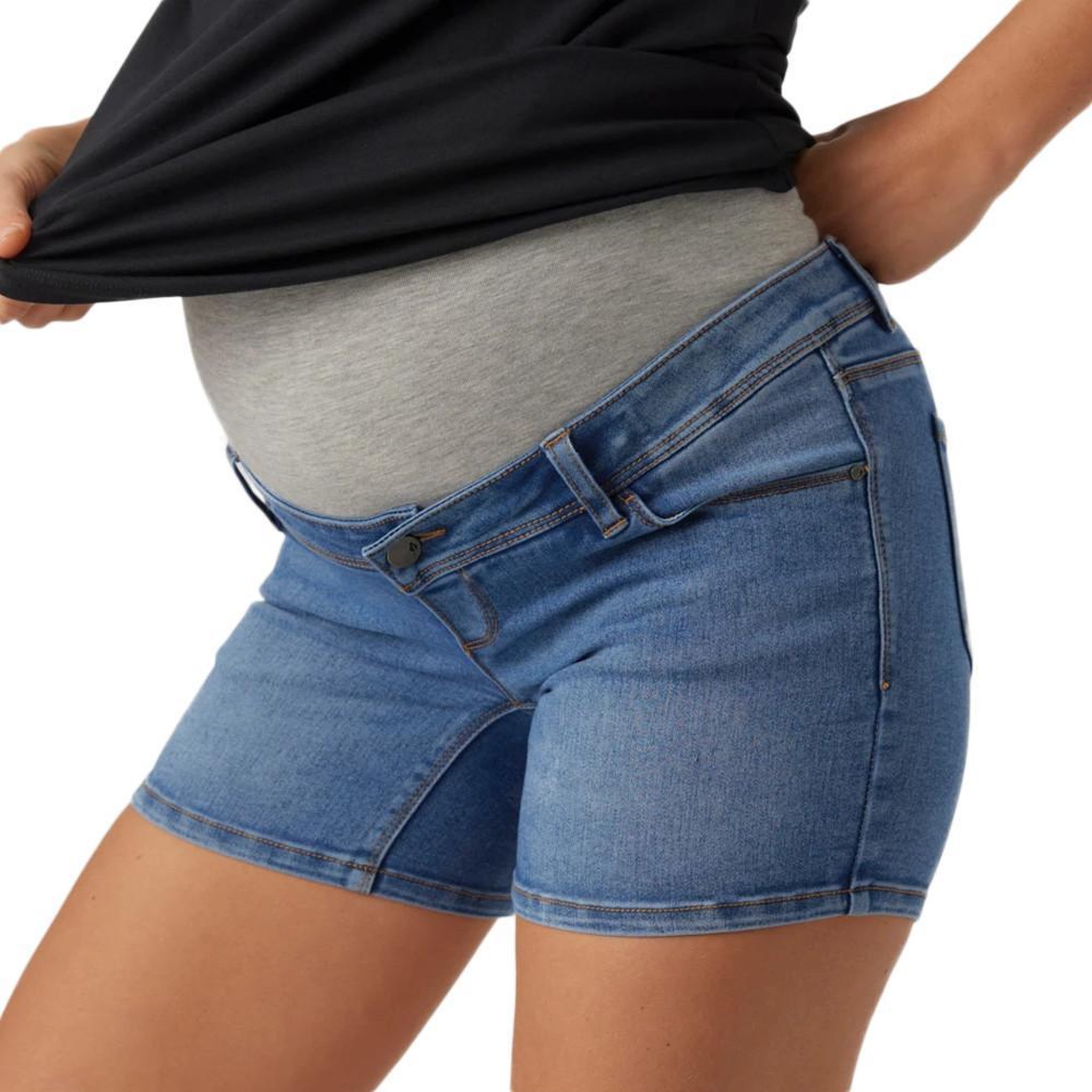 MAMALICIOUS Short en jean de grossesse slim bleu femme mamalicious rome. Coloris disponibles : Bleu