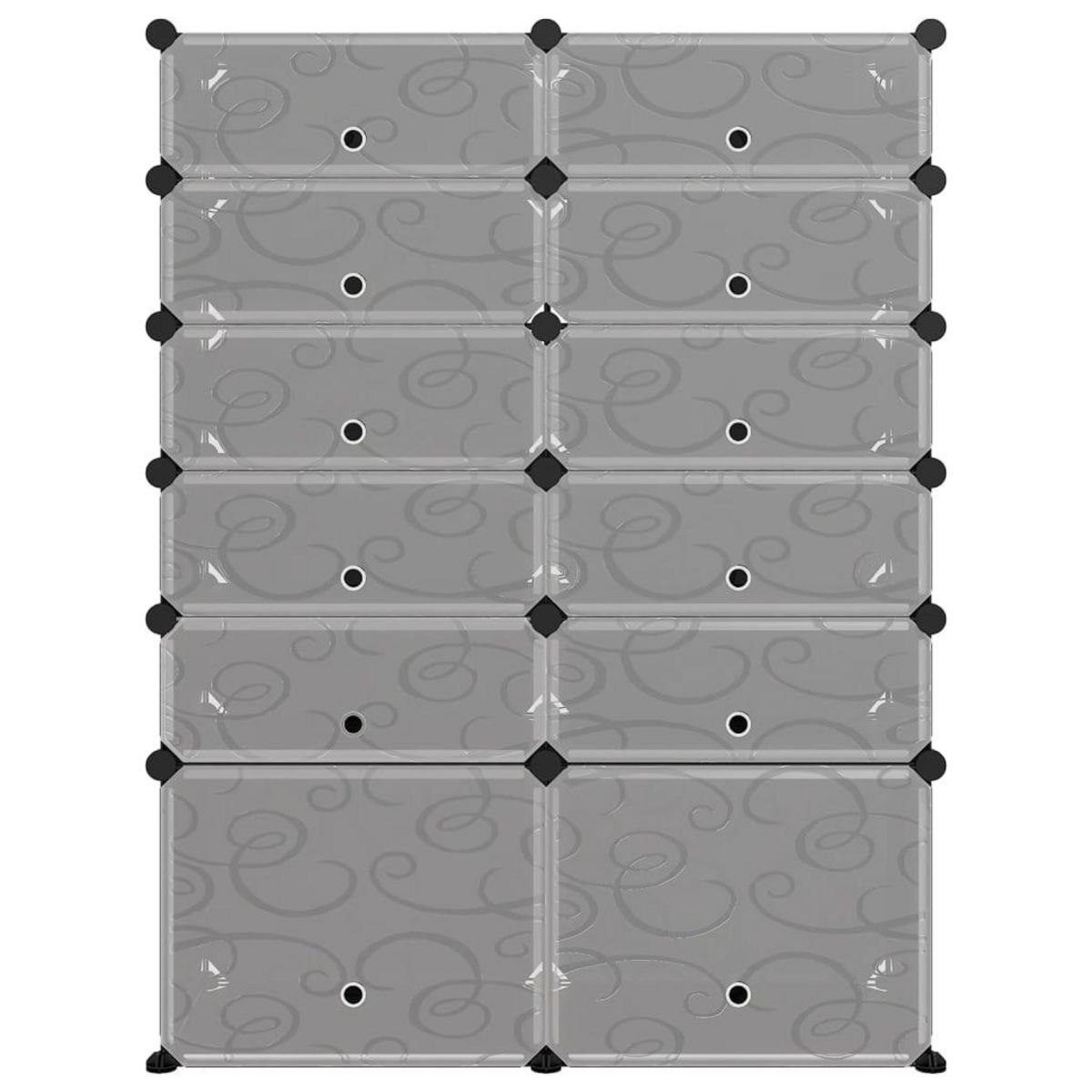 VIDAXL Etagere a chaussures Noir 94x37x125 cm PP