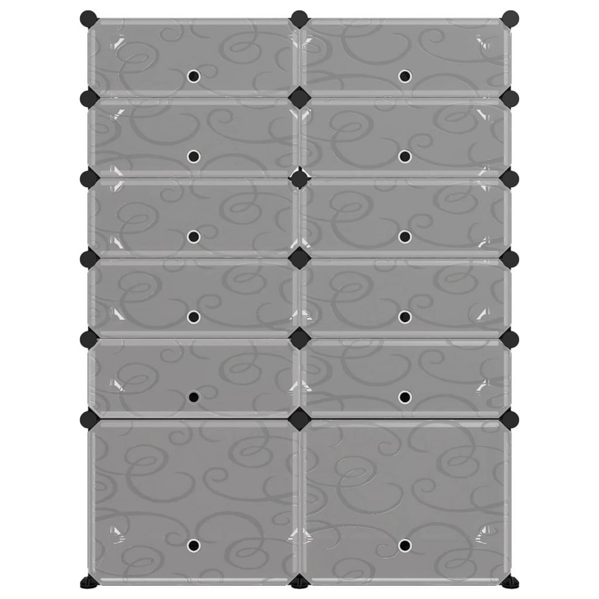 VIDAXL Etagere a chaussures Noir 94x37x125 cm PP