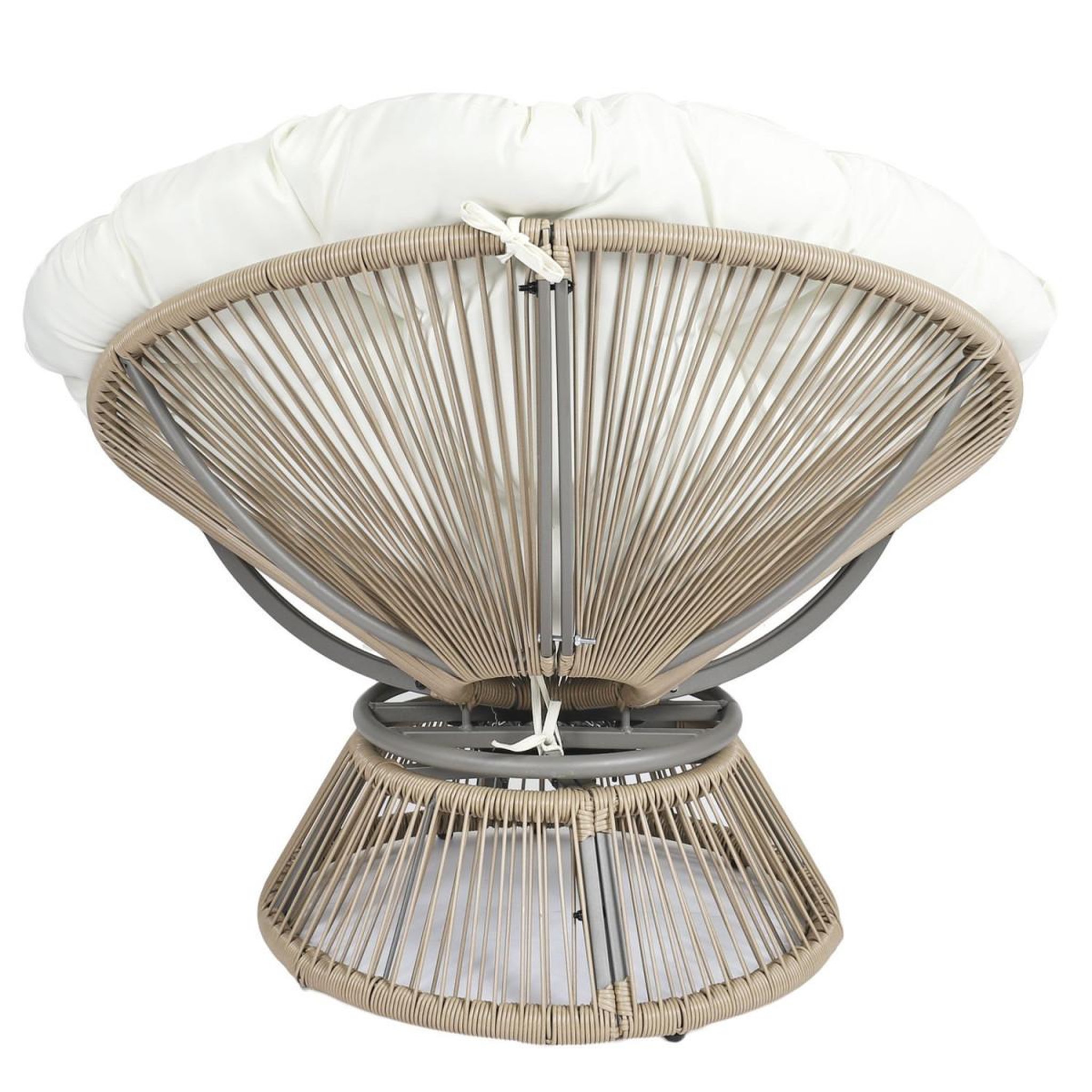 Voir la diapositive 3 : The Home Deco Factory Fauteuil papasan  cancun  96cm naturel