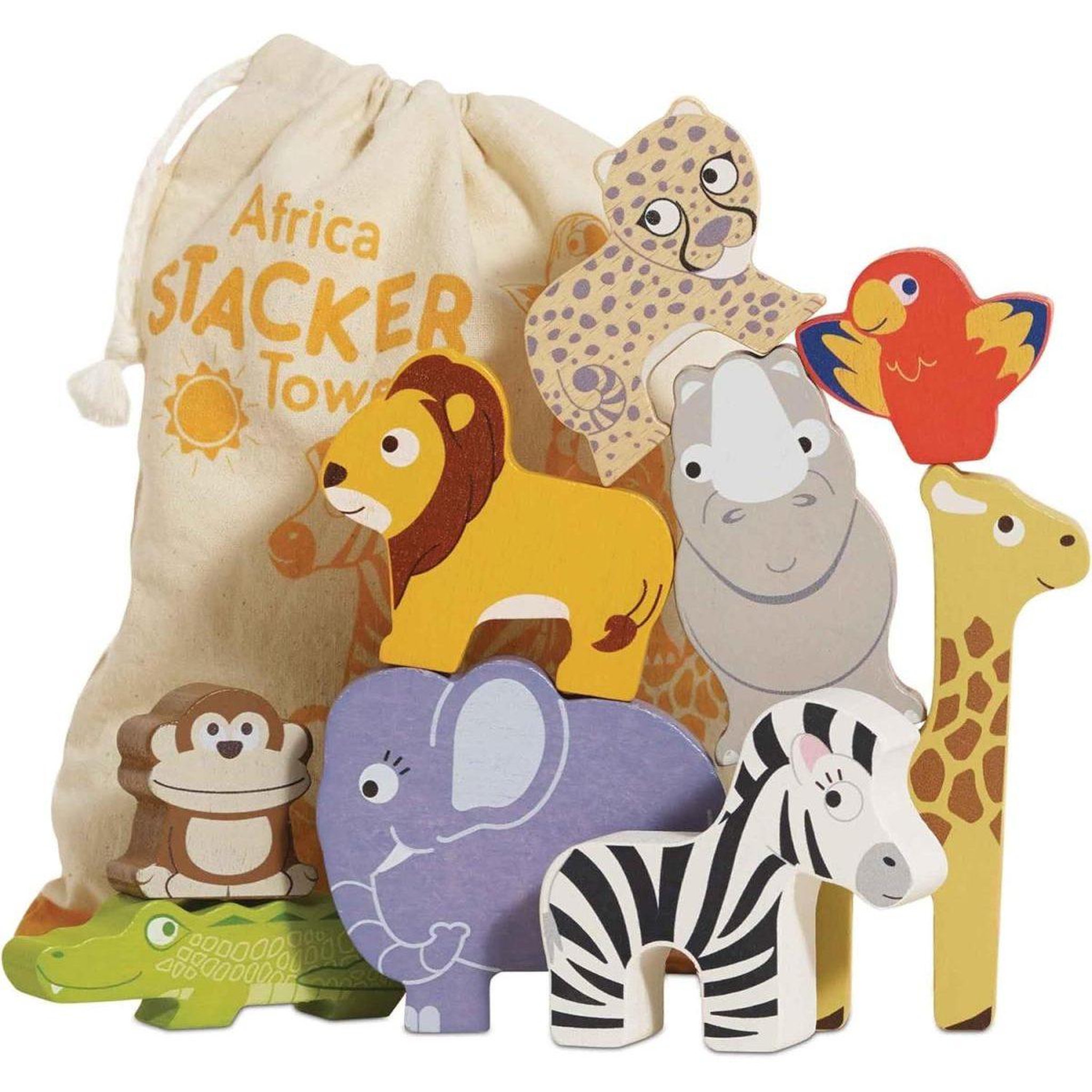 Voir la diapositive 1 : Le Toy Van Animaux de la savane à empiler