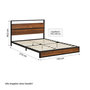 Voir la diapositive 3 : HomeStyle4U Lit en métal bios avec matelas140x200