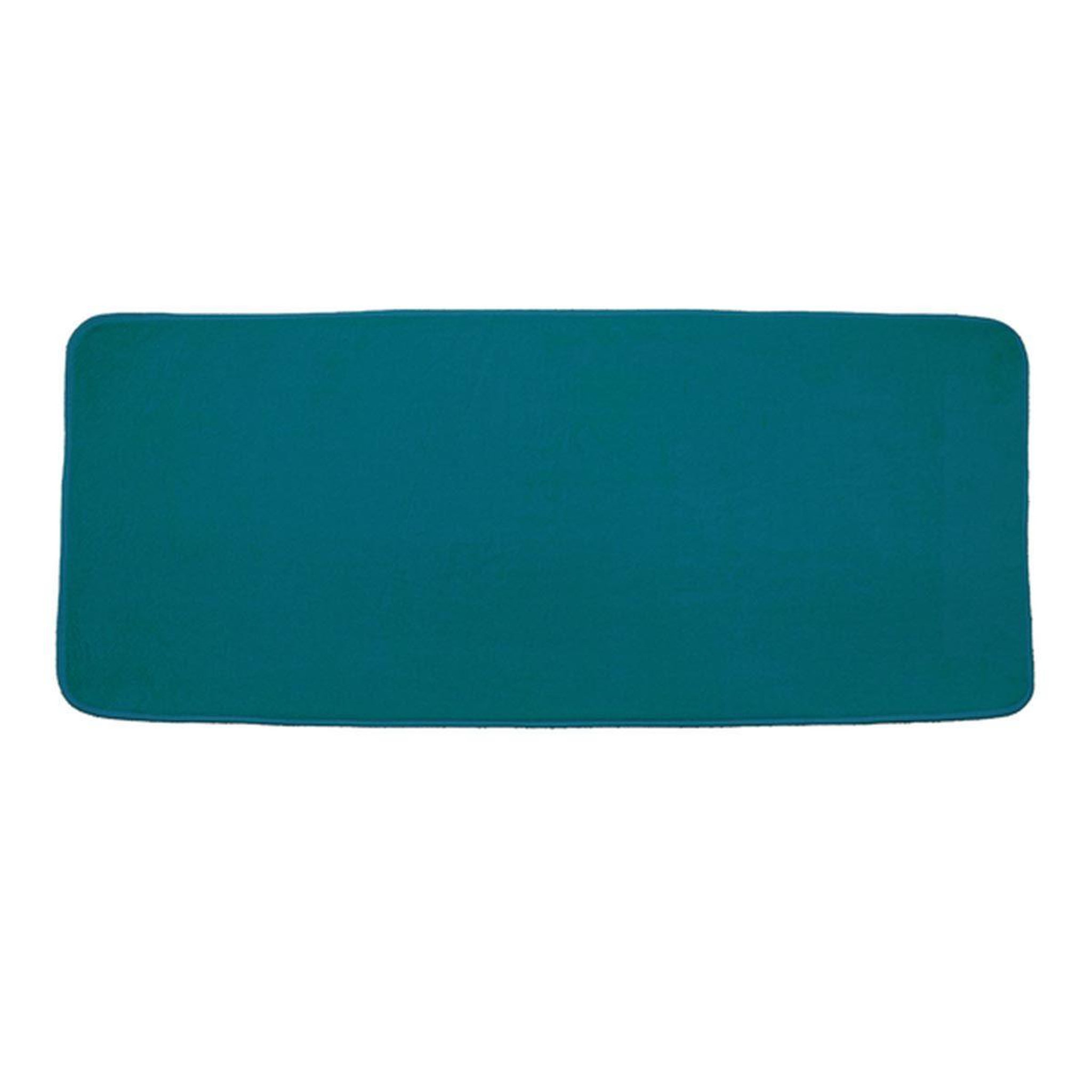 Douceur d'Intérieur Tapis de bain microfibre  vitamine  50x120cm bleu canard