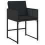 Voir la diapositive 3 : VIDAXL Ensemble a manger de jardin 13 pcs coussins noir resine tressee