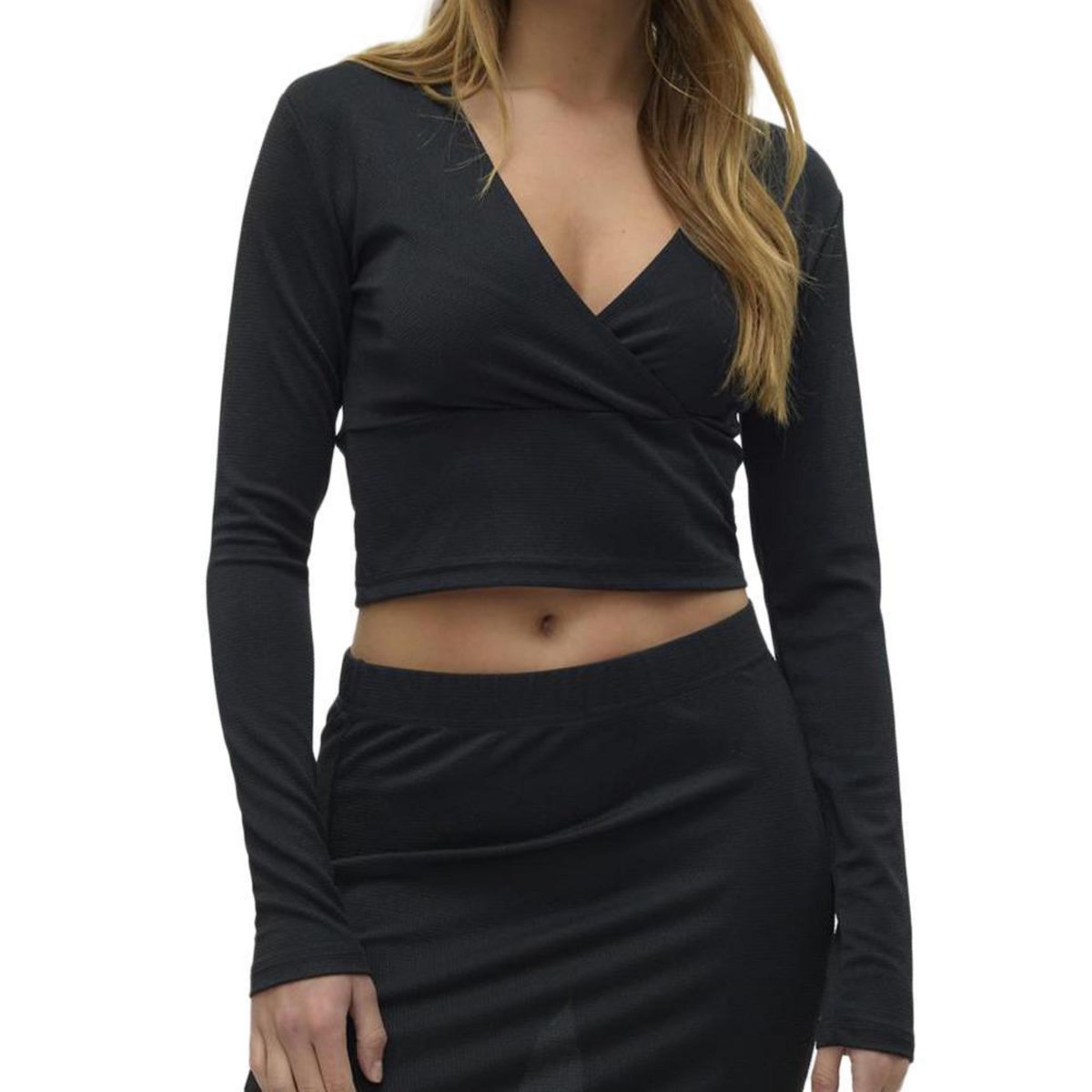 Vero Moda T Shirt Manches  ongues à Paillettes  Femme Vero Moda Kanva