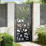 VIDAXL Portail de jardin noir 105x205 cm acier conception de lumiere