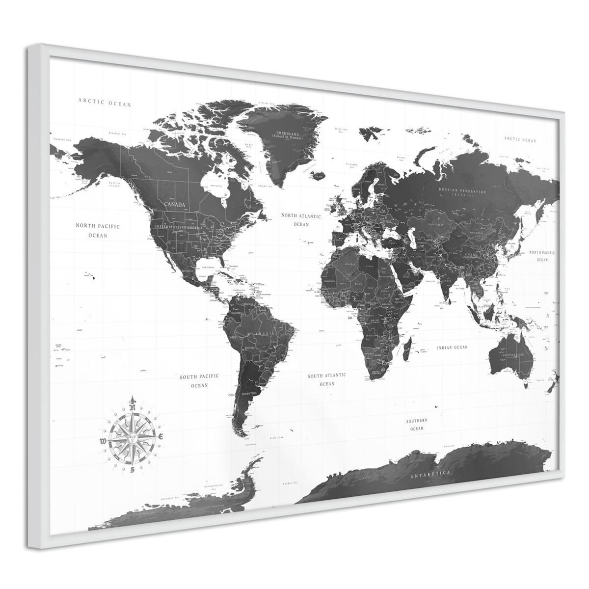 Paris Prix Affiche Murale Encadrée  The World in Black and White