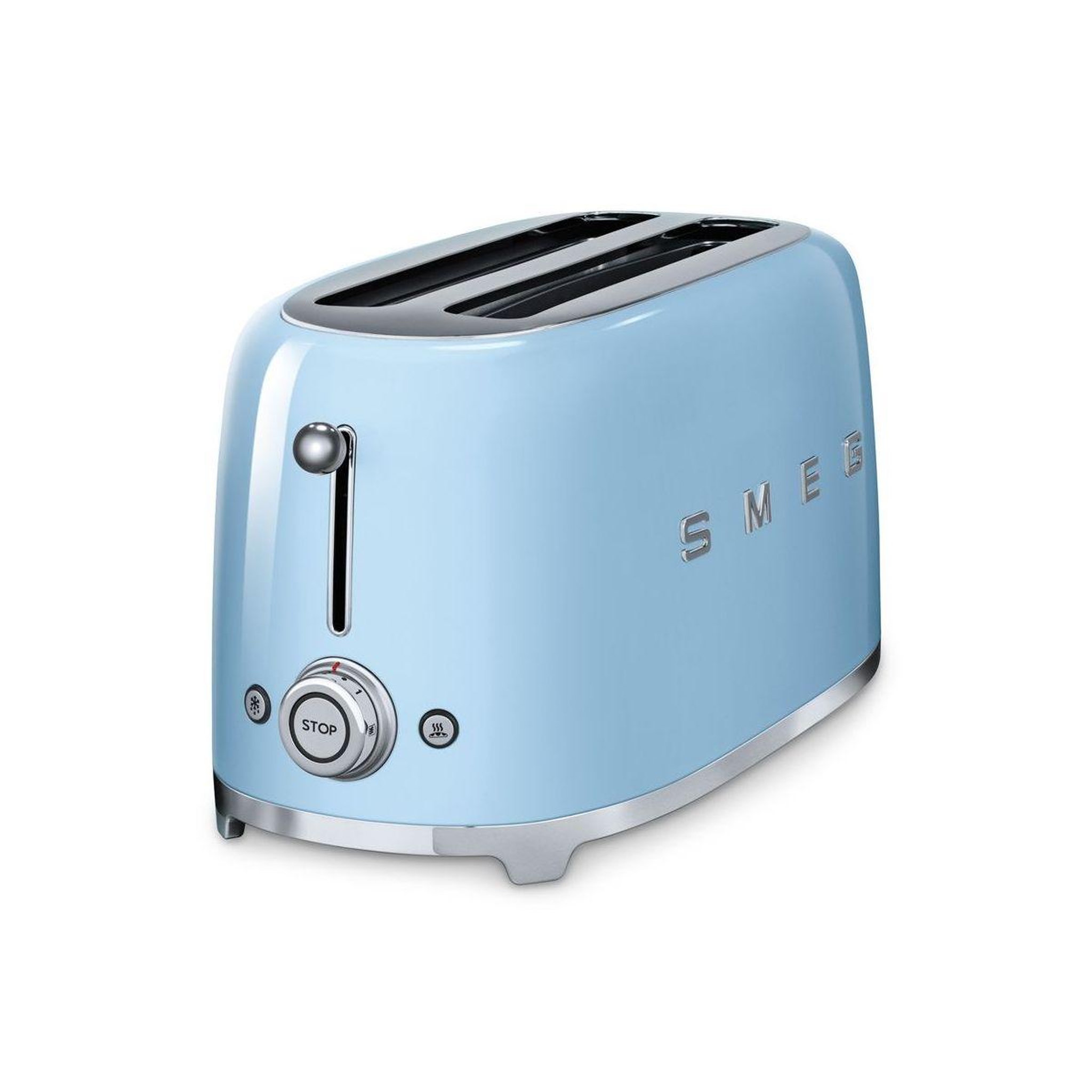 Voir la diapositive 2 : SMEG Grille-pain tsf01pbeu bleu azur