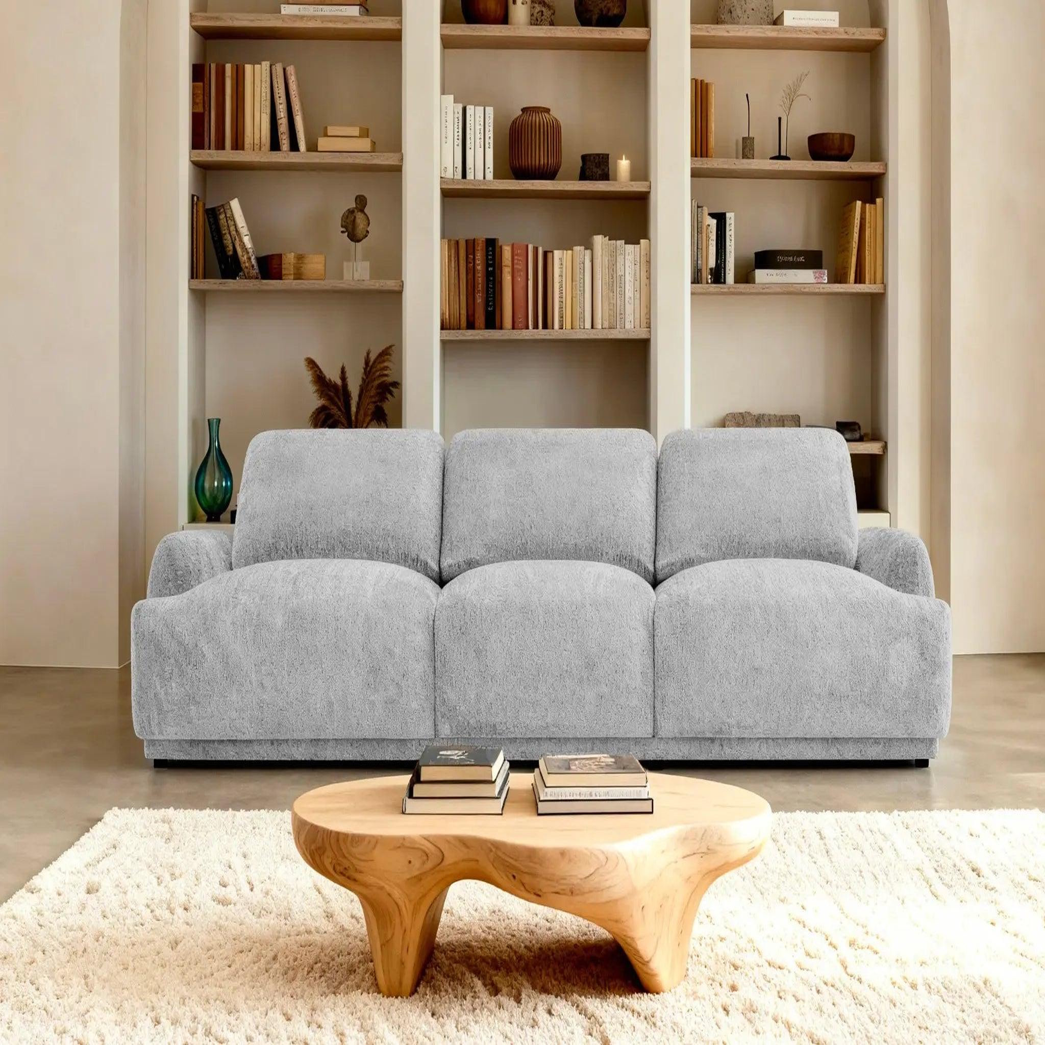 Voir la diapositive 3 : CASANOVA PARIS Rosalie - canapé droit tissu chenille 3 places