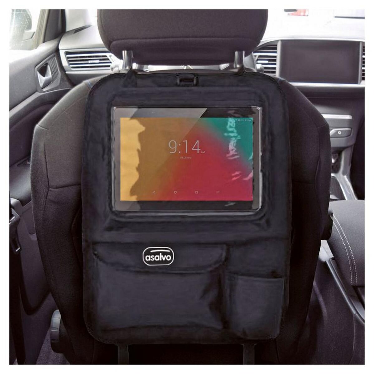 Asalvo Organisateur de siège d'auto polyvalent avec support de tablette intégré