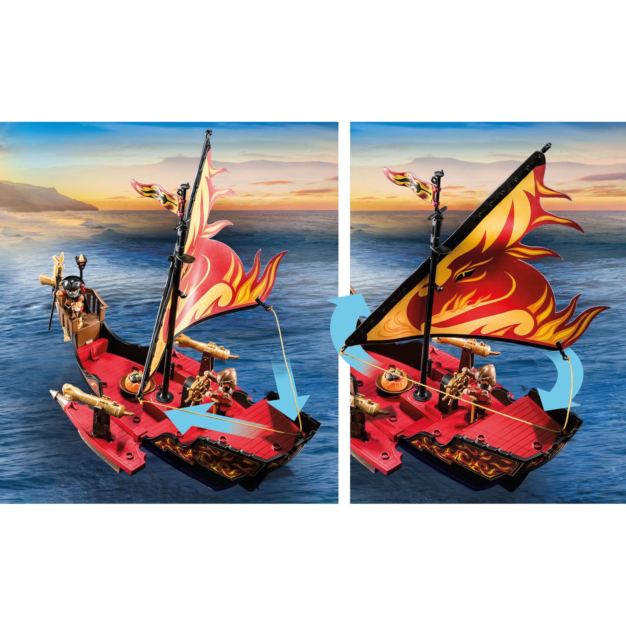 Voir la diapositive 7 : PLAYMOBIL 70641 Novelmore - Navire de combat des Burnham Raiders 