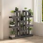 Voir la diapositive 3 : VIDAXL Support a plantes Gris 104,5x25x109,5 cm Bois massif de pin