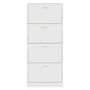 Voir la diapositive 4 : VIDAXL Armoire a chaussures Blanc 63x24x147 cm Bois d'ingenierie