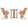 Voir la diapositive 2 : VIDAXL Ensemble a manger d'exterieur pliable 5 pcs Bois solide de teck