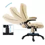 VIDAXL Chaise de bureau de massage Creme Similicuir