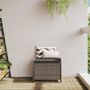 Voir la diapositive 3 : VIDAXL Tabouret de jardin avec coussin gris 58x46x46 cm resine tressee