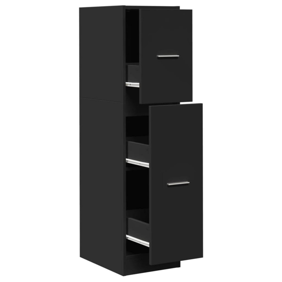 VIDAXL Armoire d'apothicaire noir 30x41x118 cm bois d'ingenierie