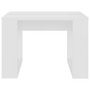 Voir la diapositive 5 : VIDAXL Table d'appoint Blanc 50x50x35 cm Bois d'ingenierie