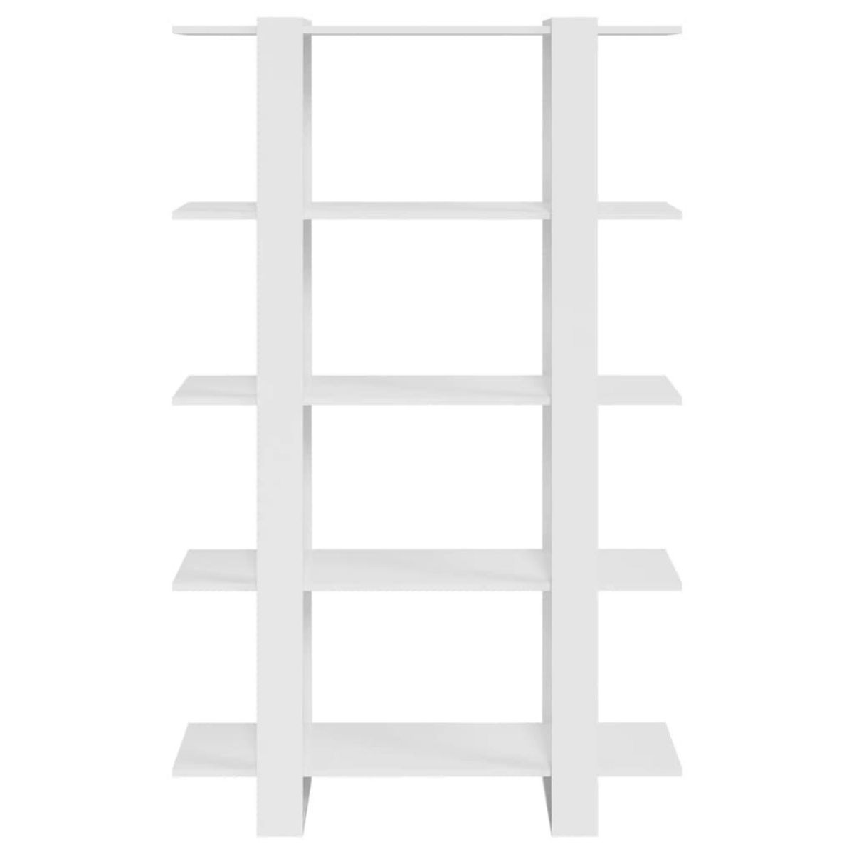 VIDAXL Bibliotheque/Separateur de piece Blanc brillant 100x30x160 cm