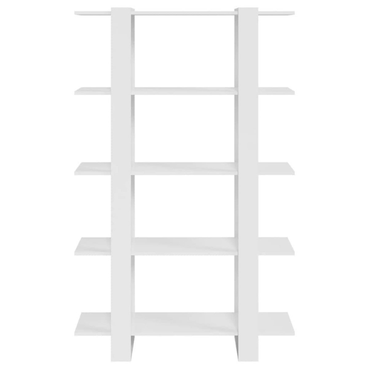 VIDAXL Bibliotheque/Separateur de piece Blanc brillant 100x30x160 cm