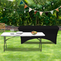 Voir la diapositive 3 : ID MARKET Housse noire pour table pliante 180 CM