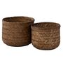 Voir la diapositive 1 : Paris Prix Lot de 2 Paniers en Bambou  Triba  39cm Marron