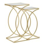 Paris Prix Lot de 2 Tables d'Appoint Design  Simply  70cm Or