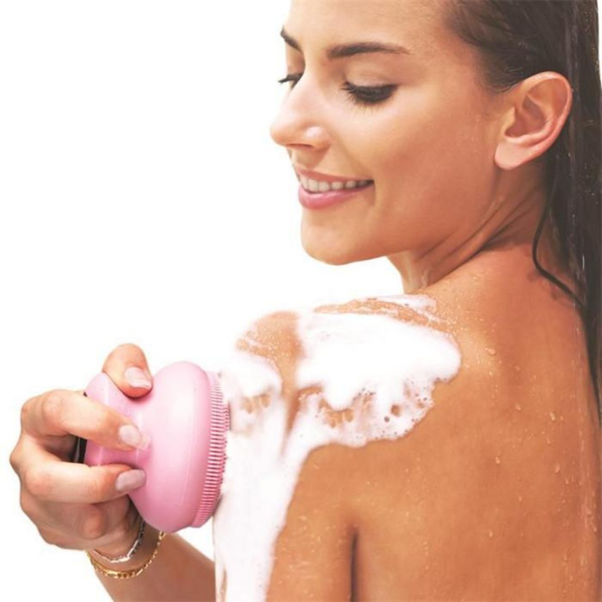 Paris Prix Brosse en Silicone Corps  Nettoyante  9cm Rose