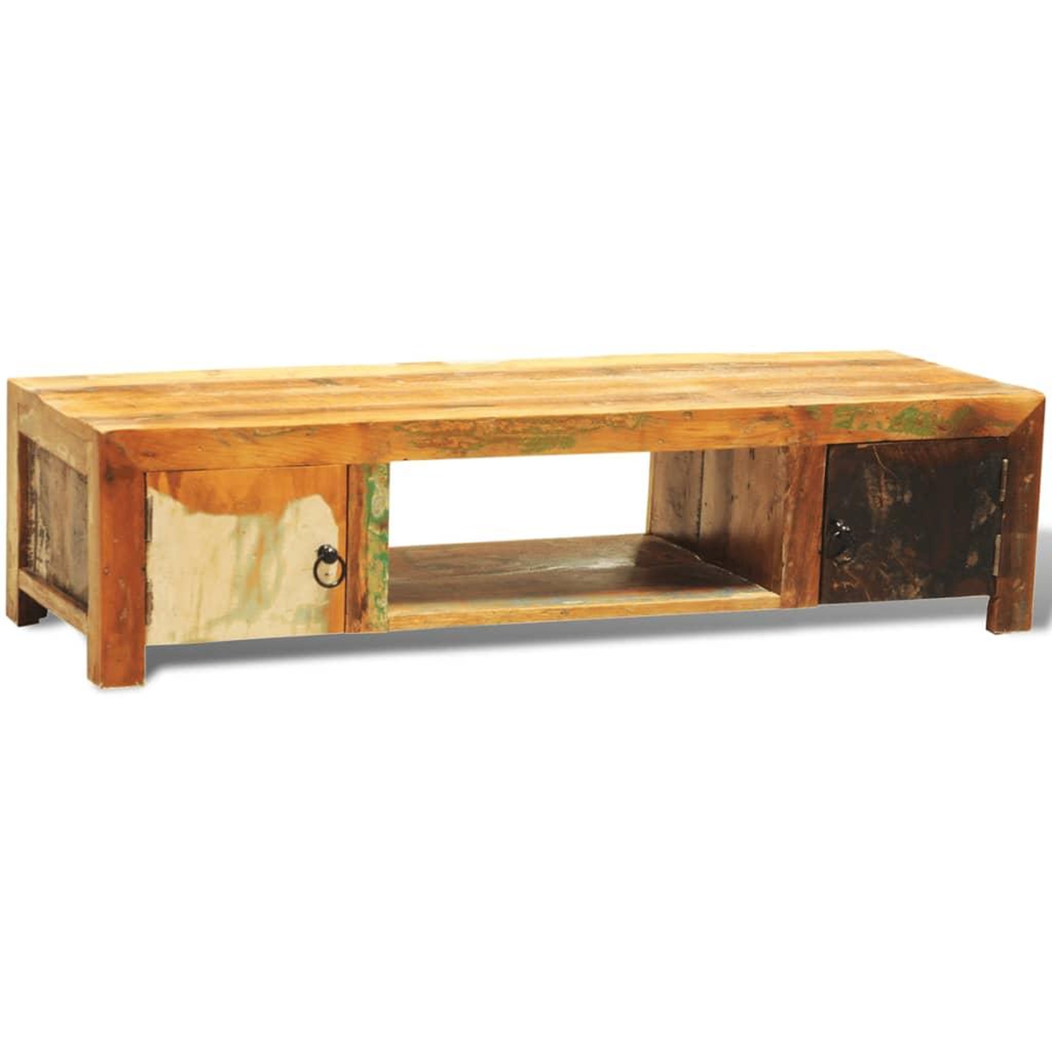 Voir la diapositive 2 : VIDAXL Meuble TV avec 2 portes Bois de recuperation Vintage