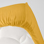 Voir la diapositive 2 : Paris Prix Drap Housse en Gaze de Coton  Angelia  140x190cm Jaune