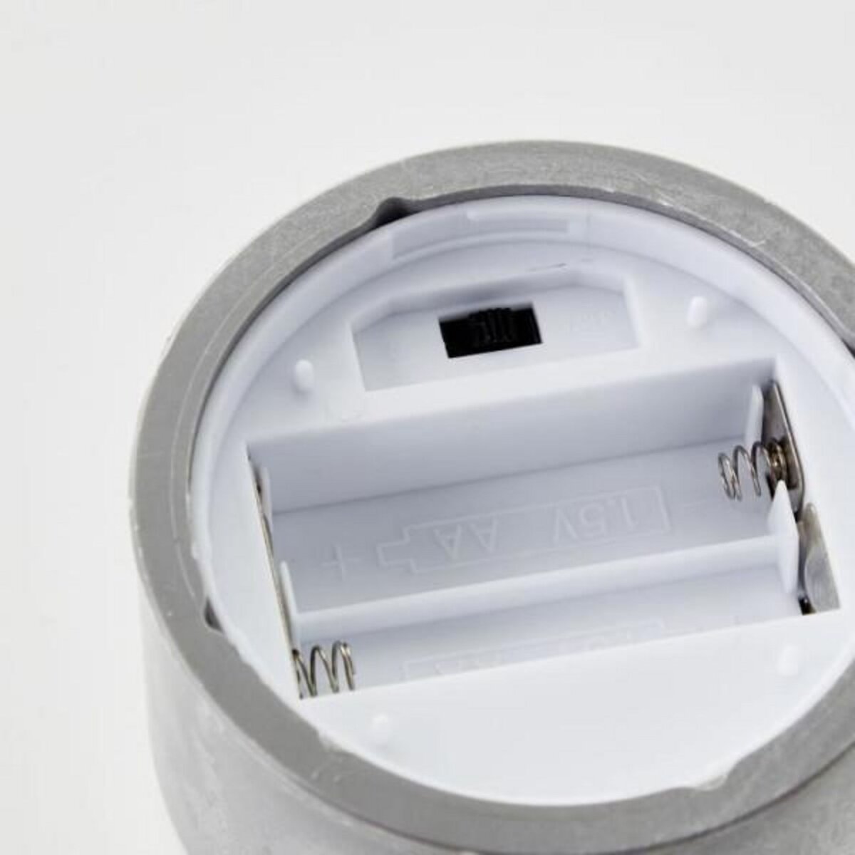 BRILLIANT Lot 3 Lampes a poser LED BOUGIE BRILLIANT - 2500K - Plastique et verre - Gris et blanc mat