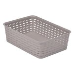 Paris Prix Panière de Rangement  Effet Tressé  1,6L Taupe