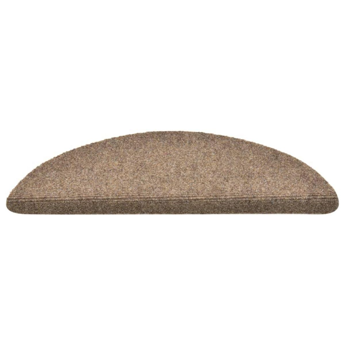 VIDAXL Tapis d'escalier autocollants 15 pcs Creme 56x17x3cm Aiguillete