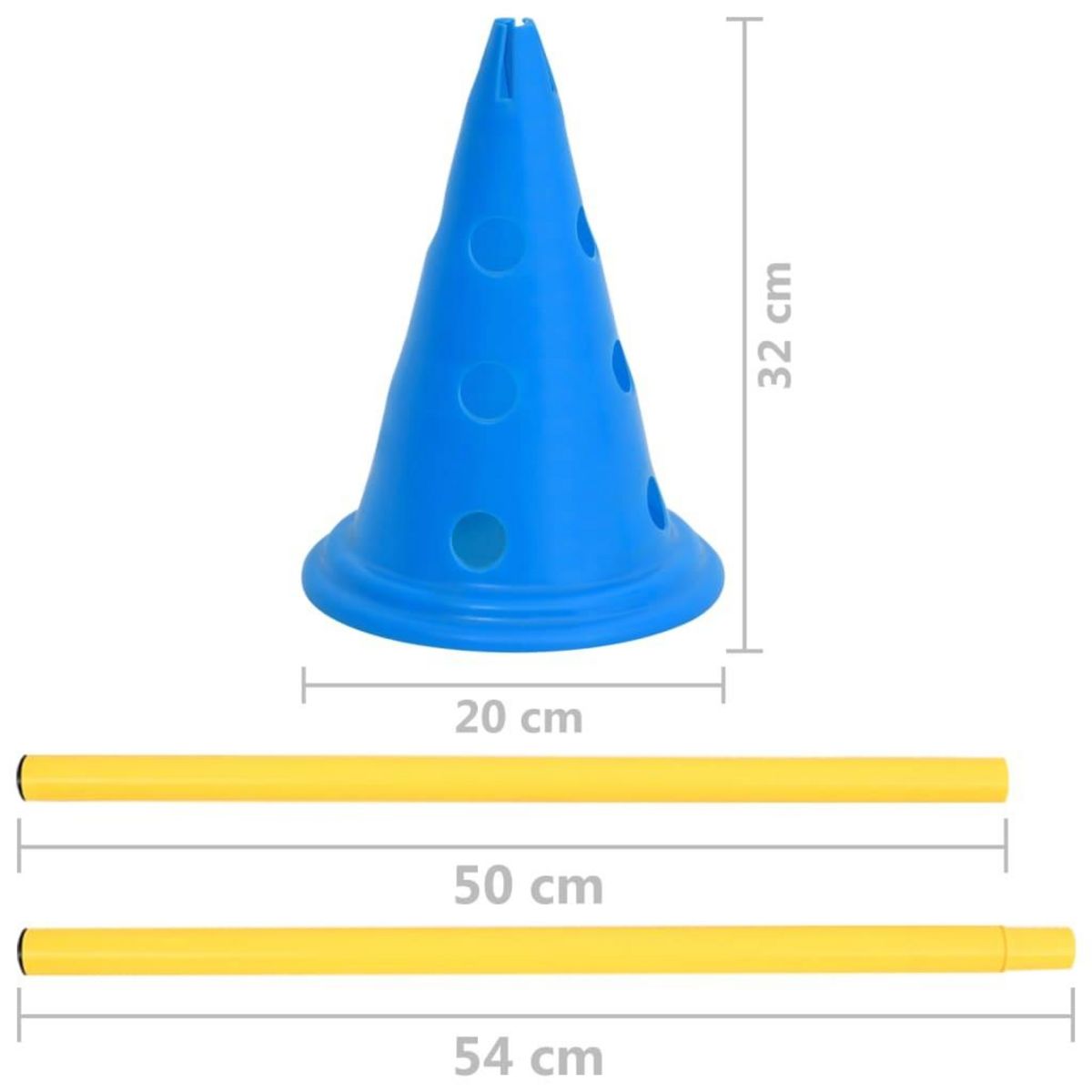 VIDAXL Ensemble d'obstacles d'activite pour chien Bleu et jaune