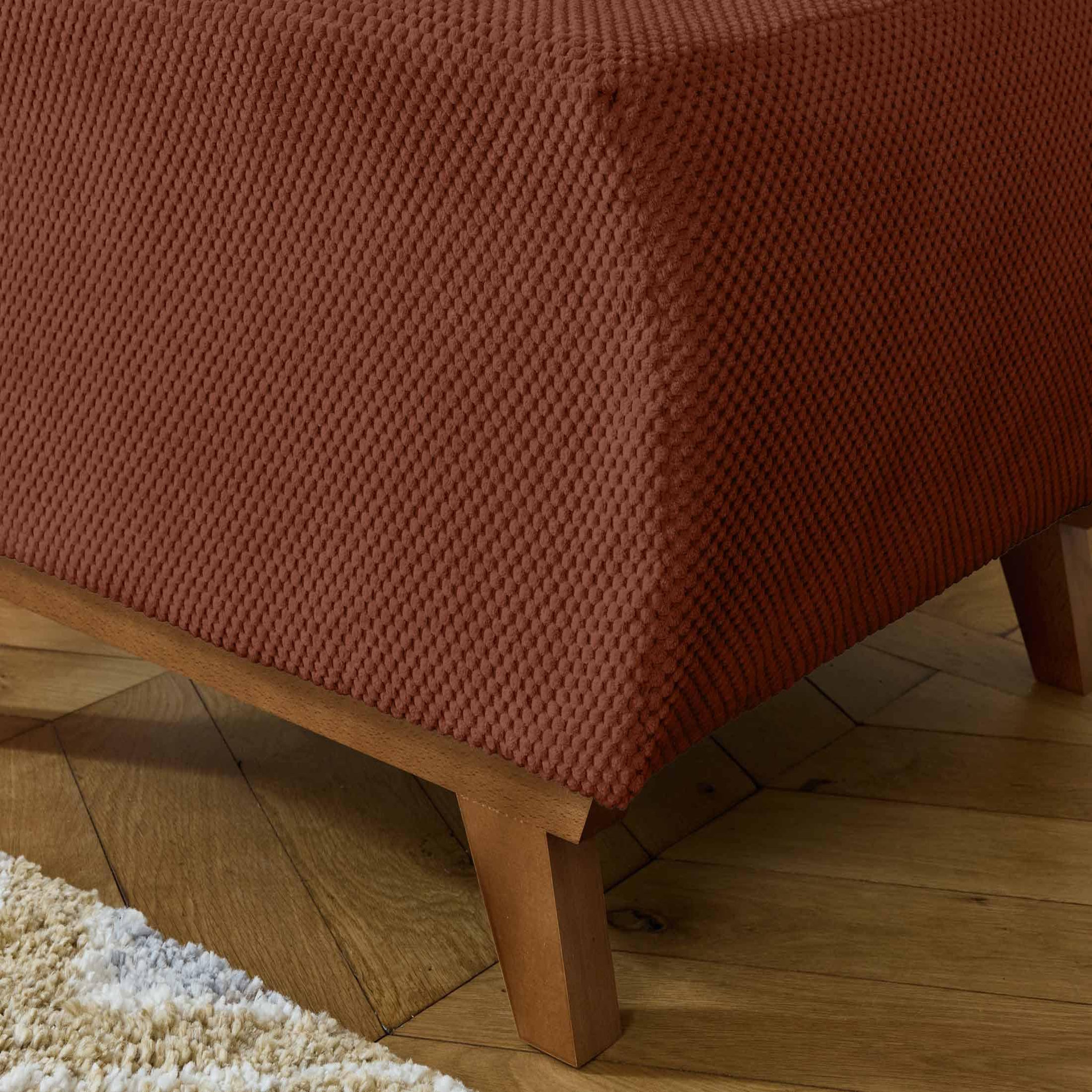 Voir la diapositive 3 : BEST MOBILIER Cristal - pouf modulable - 65 cm - en velours texturé
