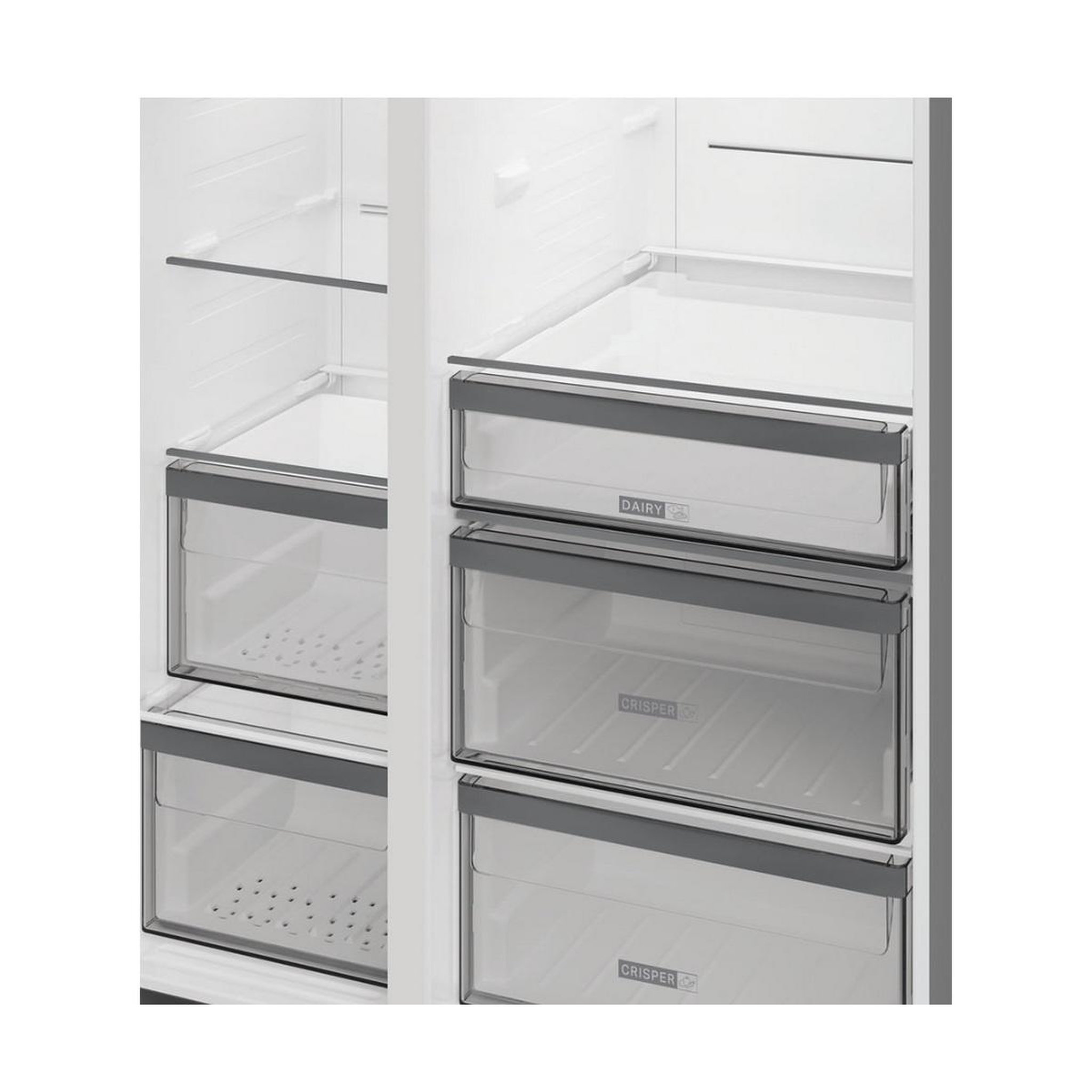 Voir la diapositive 6 : Whirlpool Réfrigérateur américain 91cm 578l noir - whg26574wxk5e