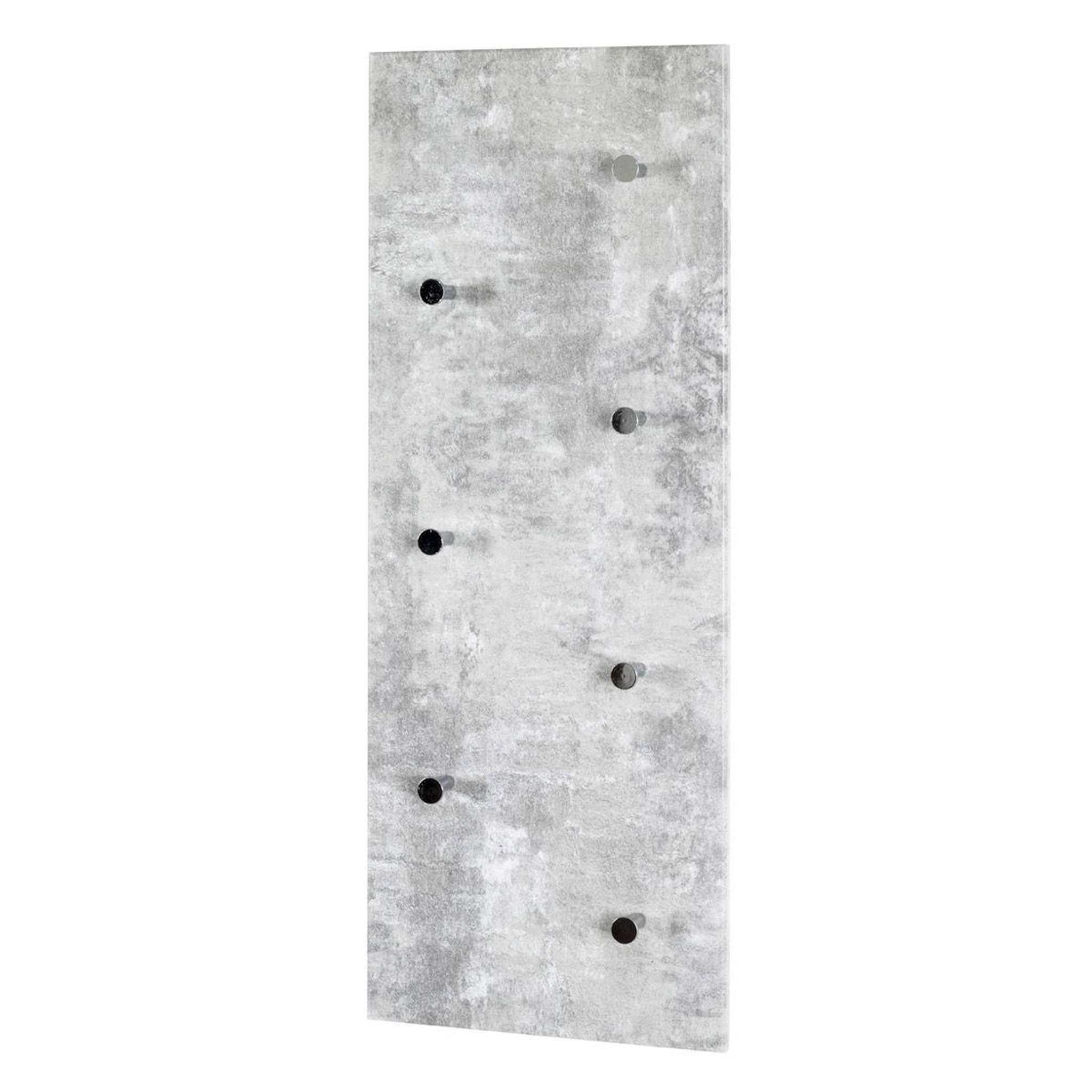 Paris Prix Patère murale 7 crochets déco  béton  80cm gris